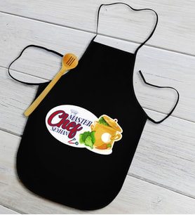 BK Gift Kişiye Özel Chef Siyah Mutfak Önlüğü-11