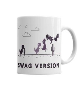 Dino Swag Version Kupa Bardak Porselen