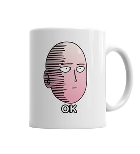 Anime Manga One Punch Man Ok Kupa Bardak Porselen