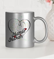 BK Gift Kişiye Özel Sevgililer Günü Temalı Gümüş Yaldızlı Kupa Bardak  11