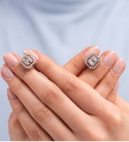 Mode Silver Baget taşlı klipsli gümüş küpe