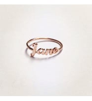 İsimli 925 K Gümüş Yüzük Rose (Bronz)