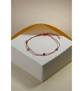 Gümüş " NAZAR BONCUK " Tasarım Bileklik (Rose)