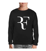 Roger Federer - Logo Siyah Çocuk Sweatshirt