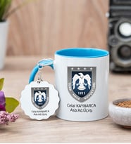 Hava Kuvvetleri Mavi Kupa Bardak Ve Anahtarlık Set