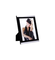 15×20cm Metal Kenarlı Cam Çerçeve (Siyah-Gri)