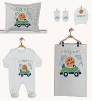 Pia Baby Gl 1901-02 İsme Özel Beşli Tulum Set