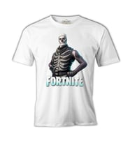 Fortnite - Skull Beyaz Erkek Tshirt