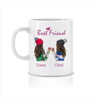 Best Friend Kişiye Özel Kupa Bardak Hediye Doğum Günü Yeni Yıl