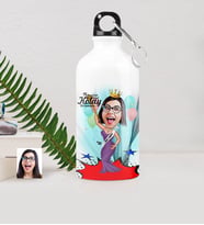 BK Gift Kişiye Özel Bayan Güzellik Kraliçesi Karikatürlü Metal Suluk 500 Ml 1
