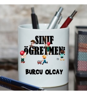 Sınıf Öğretmenine Hediye İsimli Kalemlik - Öğretmenler Günü Hediyesi