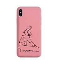Iphone X Çizgi Tasarımlı Pudra Lansman Telefon Kılıfı