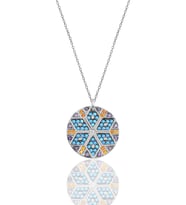 Söğütlü Silver Gümüş rodaj yuvarlak kilim kolye
