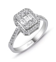 0.60 Ct Modern Tasarım Baget Kare Tektaş Yüzük