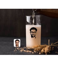 BK Gift Kişiye Özel Erkek Silüet Renkli Baskılı Hiball Bira Bardağı-1 (Beyaz)