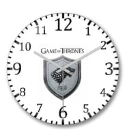 Game Of Thrones Casa Stark Duvar Saati Bombeli Gercek Cam