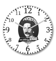 God Save the Queen1 Duvar Saati Bombeli Gercek Cam
