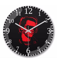 The Terminator Duvar Saati Bombeli Gercek Cam
