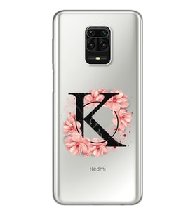 ÇiçekliHarfTasarımSüperŞeffafSilikonTelefonKılıfıXiomaiRedmiNote9Pro-Note9sK-Har