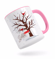 BK Gift Kişiye Özel Yılbaşı Mutlu Yıllar Pembe Kupa Bardak-25