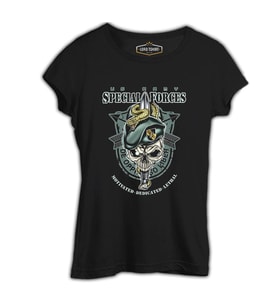 US Army - Special Forces Siyah Kadın Tshirt