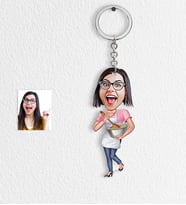 BK Gift Kişiye Özel Bayan Ev Hanımı Anne Karikatür Anahtarlık  3