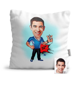BK Gift Kişiye Özel Bay Antrenör Karikatür  Yastık  1