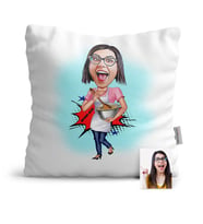 BK Gift Kişiye Özel Ev Hanımı Karikatür  Yastık  3