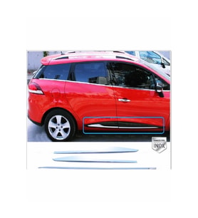 Renault Clio 4 GRANDTOUR Krom Yan Kapı Çıtası 4 kapı 2012 ve üzeri Paslanmaz Çelik