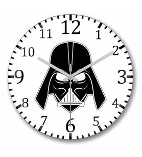 Star Wars ''Darth Vader Maske Duvar Saati Bombeli Gercek Cam