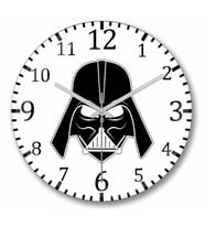 Star Wars ''Darth Vader Maske Duvar Saati Bombeli Gercek Cam
