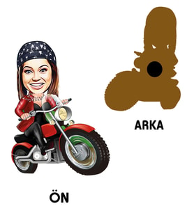 Kişiye Özel Bayan Karikatürlü Ahşap Magnet Model-5