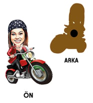 Kişiye Özel Bayan Karikatürlü Ahşap Magnet Model-5