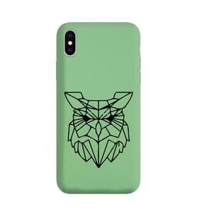 Iphone Xs Çizgi Tasarımlı Yeşil Lansman Telefon Kılıfı