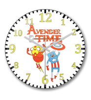 Adventure Time Captain America Iron Man Jake Duvar Saati Bombeli