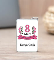 Kadınlar Günü Hediyesi İsme Özel Çakmak