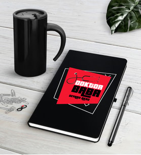 BK Gift Kişiye Özel Doktor Baba Siyah Defter Kalem Termos Mug Seti-1 (Model 1)