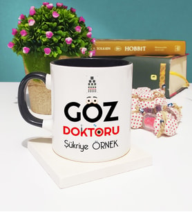 Göz Doktoru Kupa Bardak Siyah