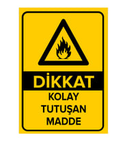 NEW JARGON - Dikkat Kolay Tutuşan Madde Levhası - Sac Malzeme 35x50cm
