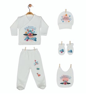 Pia Baby Gl 1917-05 İsme Özel Beşli Zıbın Set