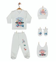 Pia Baby Gl 1917-05 İsme Özel Beşli Zıbın Set