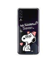 Snoopy Tasarımlı Süper Şeffaf Silikon Telefon Kılıfı Samsung A30s