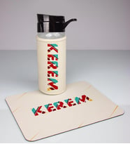 Kişiye Özel Tipografik Tasarım Cam Matara Ve Mousepad Ofis Seti 94379