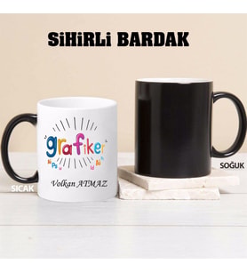 Grafiker Kupa Bardağı Sihirli (Beyaz)