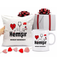 Hemşir Kupa Bardağı ve Yastığı Hediye Seti (Model 1)