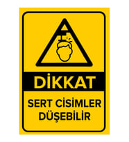 MIGNATIS - Dikkat Sert Cisimleri Düşebilir Levhası - Sac Malzeme 25x35cm