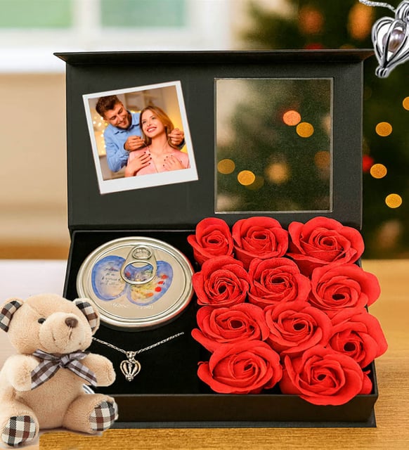 Anneler Günü Hediyesi Kokulu Mum İstiridye İçinde Gerçek İnci Kolye & Mini Peluş Ayıcık
