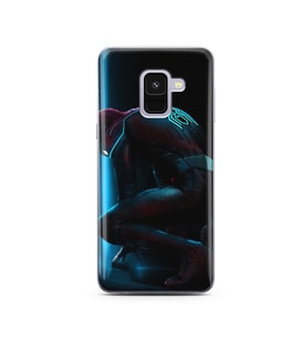 Örümcek Adam Tasarım Süper Şeffaf Silikon Telefon Kılıfı Samsung A8 (2018)  