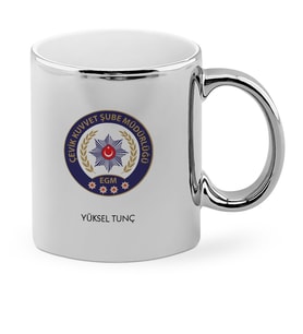 BK Gift Kişiye Özel Mesleki Polis Çevik Kuvvet Krom Kupa Bardak  2