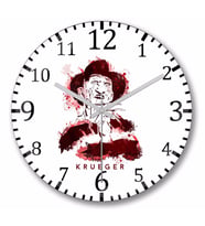 Freddy  Krueger Duvar Saati Bombeli Gercek Cam